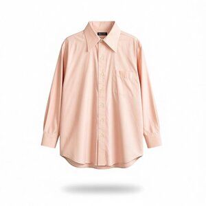 Damon Men’s Shirt Vintage Salmon Silcron Dacron Blend Shirt Size Medium